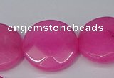 CCN4184 15.5 inches 20mm faceted coin candy jade beads wholesale