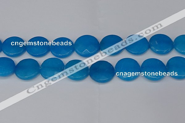 CCN4187 15.5 inches 20mm faceted coin candy jade beads wholesale