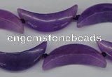 CCN419 15.5 inches 8*30mm curved moon candy jade beads wholesale