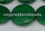 CCN4192 15.5 inches 20mm faceted coin candy jade beads wholesale