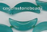 CCN421 15.5 inches 8*30mm curved moon candy jade beads wholesale