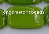 CCN4211 15.5 inches 30*40mm rectangle candy jade beads wholesale