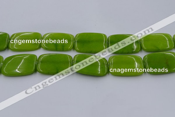 CCN4211 15.5 inches 30*40mm rectangle candy jade beads wholesale