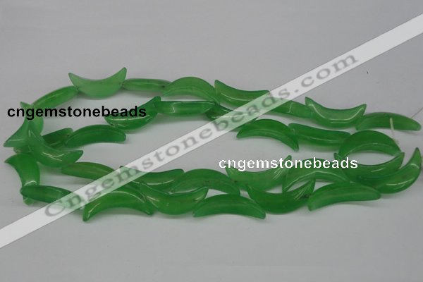 CCN422 15.5 inches 8*30mm curved moon candy jade beads wholesale