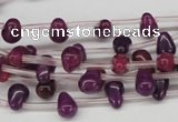 CCN431 15.5 inches Top-drilled 6*9mm teardrop candy jade beads