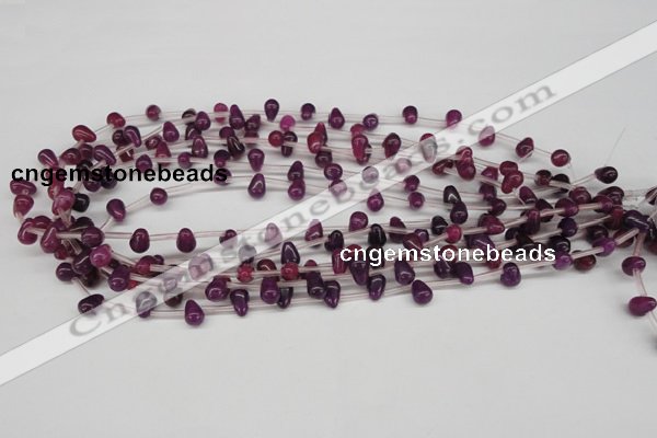 CCN431 15.5 inches Top-drilled 6*9mm teardrop candy jade beads