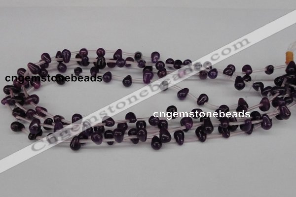 CCN432 15.5 inches Top-drilled 6*9mm teardrop candy jade beads