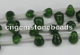 CCN439 15.5 inches Top-drilled 6*9mm teardrop candy jade beads