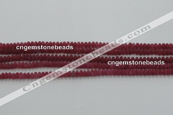 CCN4501 15.5 inches 3*5mm rondelle matte candy jade beads