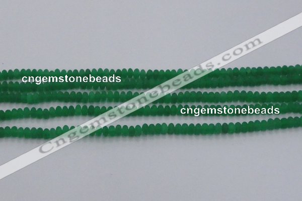 CCN4503 15.5 inches 3*5mm rondelle matte candy jade beads