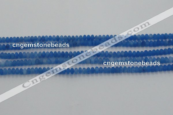 CCN4506 15.5 inches 3*5mm rondelle matte candy jade beads