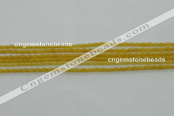 CCN4511 15.5 inches 3*5mm rice candy jade beads wholesale