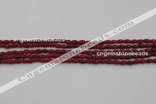 CCN4520 15.5 inches 4*6mm rice candy jade beads wholesale