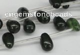 CCN456 15.5 inches Top-drilled 8*12mm teardrop candy jade beads