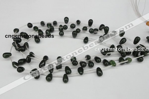 CCN456 15.5 inches Top-drilled 8*12mm teardrop candy jade beads