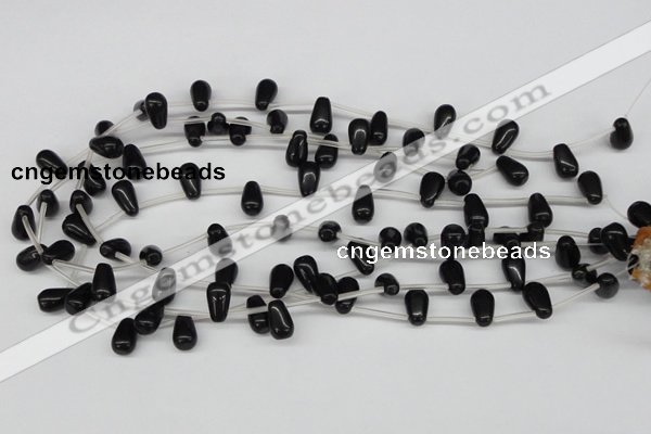 CCN458 15.5 inches Top-drilled 8*12mm teardrop candy jade beads