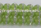 CCN4621 15.5 inches 8mm round candy jade with rhinestone beads