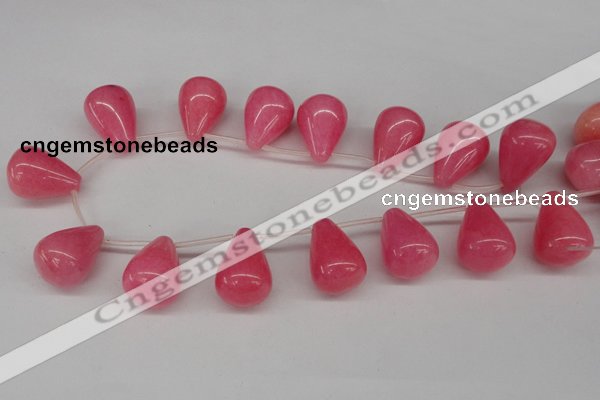 CCN465 15.5 inches Top-drilled 18*25mm teardrop candy jade beads