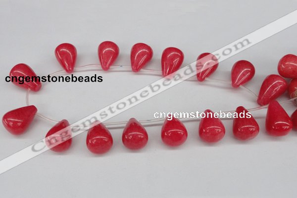 CCN466 15.5 inches Top-drilled 18*25mm teardrop candy jade beads