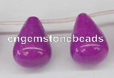 CCN467 15.5 inches Top-drilled 18*25mm teardrop candy jade beads