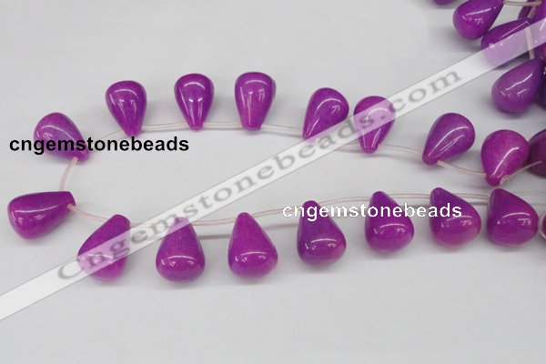 CCN467 15.5 inches Top-drilled 18*25mm teardrop candy jade beads