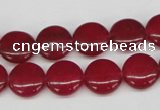 CCN477 15.5 inches 12mm flat round candy jade beads wholesale