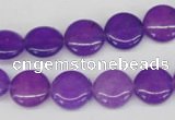 CCN478 15.5 inches 12mm flat round candy jade beads wholesale