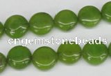 CCN482 15.5 inches 12mm flat round candy jade beads wholesale