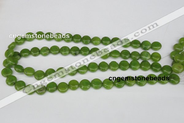 CCN482 15.5 inches 12mm flat round candy jade beads wholesale