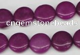 CCN485 15.5 inches 14mm flat round candy jade beads wholesale