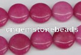 CCN486 15.5 inches 14mm flat round candy jade beads wholesale