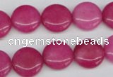 CCN486 15.5 inches 14mm flat round candy jade beads wholesale