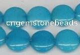 CCN490 15.5 inches 16mm flat round candy jade beads wholesale