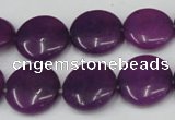 CCN491 15.5 inches 16mm flat round candy jade beads wholesale