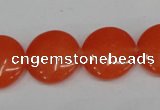 CCN496 15.5 inches 20mm flat round candy jade beads wholesale