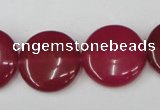 CCN497 15.5 inches 20mm flat round candy jade beads wholesale