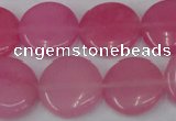 CCN498 15.5 inches 20mm flat round candy jade beads wholesale