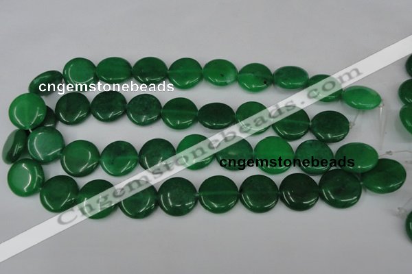 CCN503 15.5 inches 20mm flat round candy jade beads wholesale