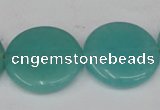 CCN507 15.5 inches 25mm flat round candy jade beads wholesale