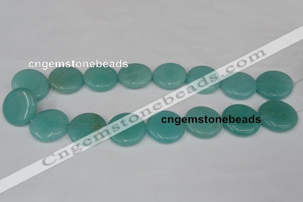 CCN507 15.5 inches 25mm flat round candy jade beads wholesale