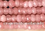 CCN5104 15 inches 3*4mm faceted rondelle candy jade beads