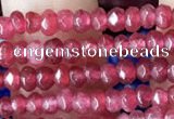 CCN5106 15 inches 3*4mm faceted rondelle candy jade beads