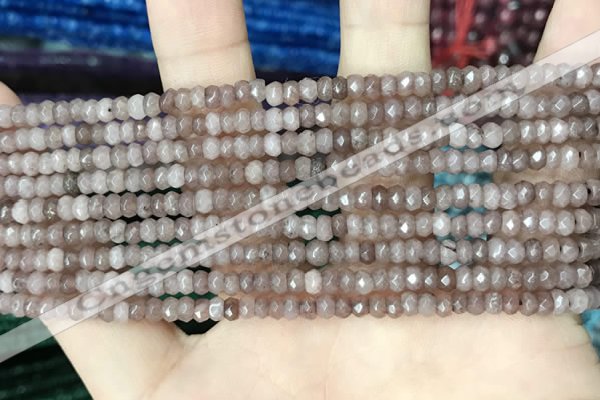 CCN5107 15 inches 3*4mm faceted rondelle candy jade beads