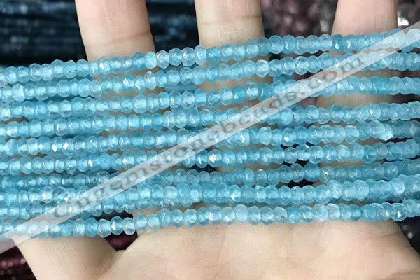 CCN5112 15 inches 3*4mm faceted rondelle candy jade beads