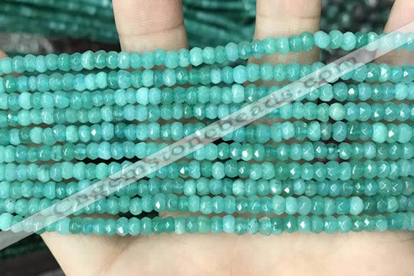 CCN5117 15 inches 3*4mm faceted rondelle candy jade beads