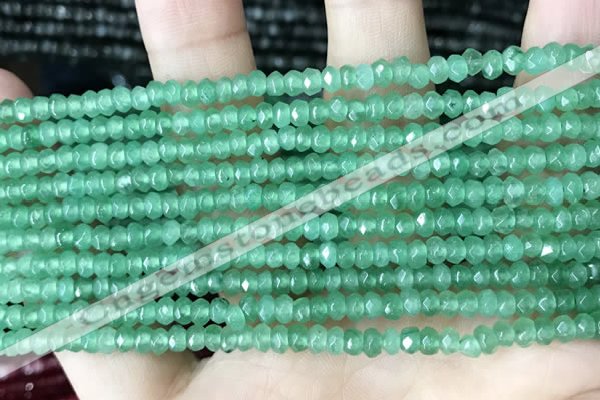 CCN5118 15 inches 3*4mm faceted rondelle candy jade beads