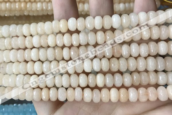 CCN5132 15 inches 5*8mm faceted rondelle candy jade beads