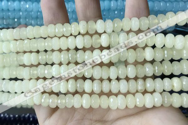 CCN5135 15 inches 5*8mm faceted rondelle candy jade beads