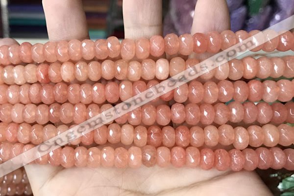 CCN5137 15 inches 5*8mm faceted rondelle candy jade beads