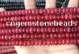 CCN5143 15 inches 5*8mm faceted rondelle candy jade beads